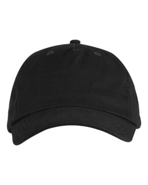 Big Accessories BX008 Brushed Twill Cap – Black