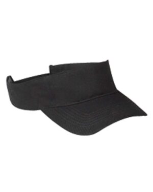 Big Accessories BX006 Chino Twill Visor – Black