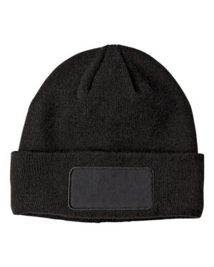 Big Accessories BA527 Patch Beanie – Black