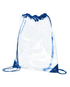 BAGedge BE253 PVC Clear Drawstring Bag – Royal