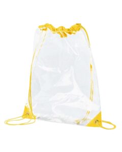 BAGedge BE253 PVC Clear Drawstring Bag – Yellow