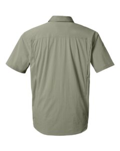 HUK H150183 Men’s Creekbed Short Sleeve Shirt – Moss (back)