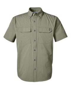 HUK H150183 Men’s Creekbed Short Sleeve Shirt – Moss