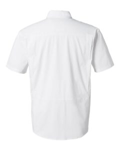 HUK H150183 Men’s Creekbed Short Sleeve Shirt – White (back)