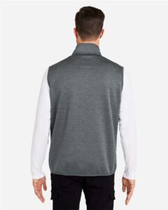 HUK H130099 Men’s Coldfront+ Vest – Volcanic Ash Heather (on model back)