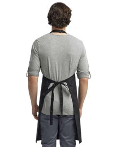 Artisan Collection by Reprime RP150 Recycled Bib Apron – Black (on model back)