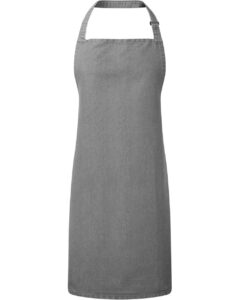 Artisan Collection by Reprime RP150 Recycled Bib Apron – Grey Denim