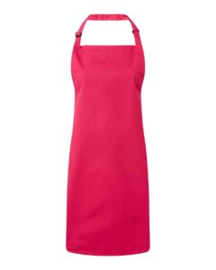 Artisan Collection by Reprime RP150 Recycled Bib Apron – Hot Pink