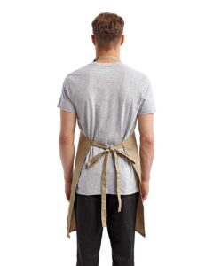 Artisan Collection by Reprime RP150 Recycled Bib Apron – Khaki (on model back)