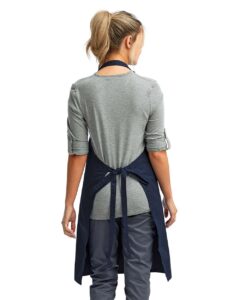 Artisan Collection by Reprime RP150 Recycled Bib Apron – Navy (on model back)