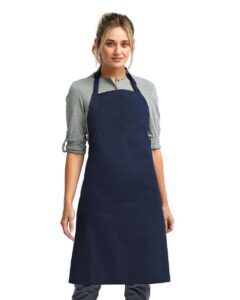 Artisan Collection by Reprime RP150 Recycled Bib Apron – Navy (on model)