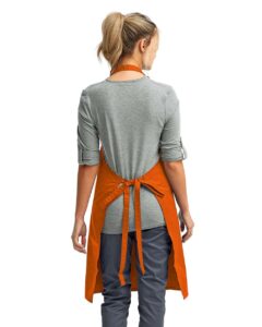 Artisan Collection by Reprime RP150 Recycled Bib Apron – Orange (on model back)