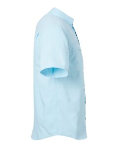 HUK H150171 Men’s Tide Point Short Sleeve Shirt – Crystal Blue (side)