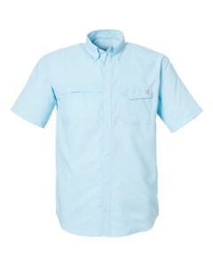HUK H150171 Men’s Tide Point Short Sleeve Shirt – Crystal Blue