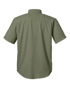 HUK H150171 Men’s Tide Point Short Sleeve Shirt – Moss (back)
