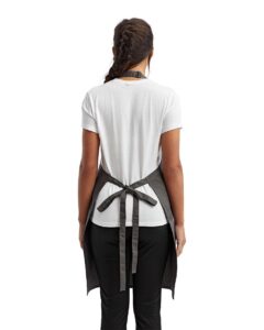 Artisan Collection by Reprime RP154 Recycled Pocket Bib Apron – Dark Grey (on model back)