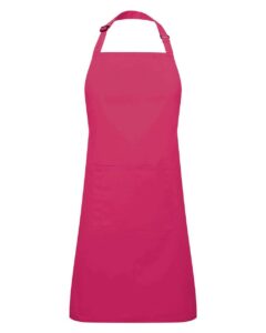 Artisan Collection by Reprime RP154 Recycled Pocket Bib Apron – Hot Pink