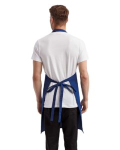 Artisan Collection by Reprime RP154 Recycled Pocket Bib Apron – Royal (on model back)