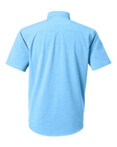 HUK H150154 Men’s Kona Short Sleeve Solid Shirt – Marolina Blue (back)