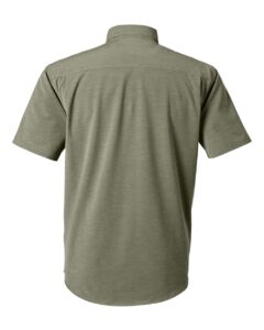 HUK H150154 Men’s Kona Short Sleeve Solid Shirt – Moss (back)