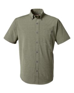 HUK H150154 Men’s Kona Short Sleeve Solid Shirt – Moss