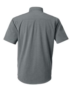 HUK H150154 Men’s Kona Short Sleeve Solid Shirt – Volcanic Ash (back)