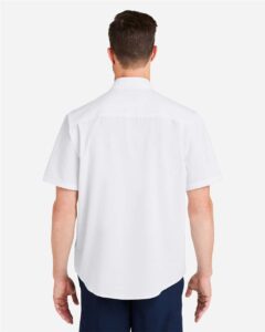 HUK H150154 Men’s Kona Short Sleeve Solid Shirt – White (on model back)