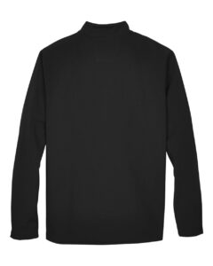 Team 365 TT80 Men’s Leader Soft Shell Jacket – Black (back)