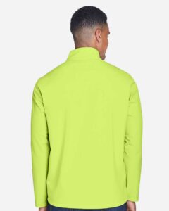 Team 365 TT80 Men’s Leader Soft Shell Jacket – Safety Yellow (on model back)