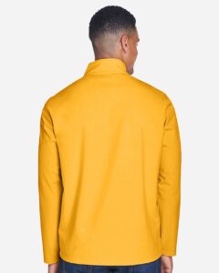Team 365 TT80 Men’s Leader Soft Shell Jacket – Sport Athletic Gold (on model back)