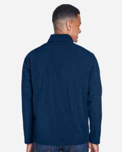 Team 365 TT80 Men’s Leader Soft Shell Jacket – Sport Dark Navy (on model back)