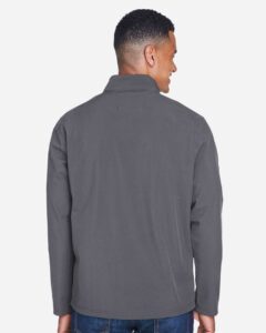 Team 365 TT80 Men’s Leader Soft Shell Jacket – Sport Graphite (on model back)