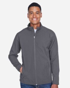 Team 365 TT80 Men’s Leader Soft Shell Jacket – Sport Graphite (on model)