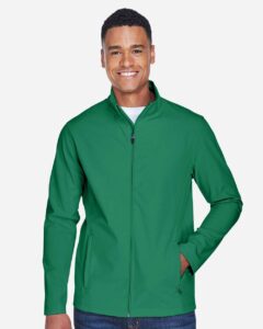 Team 365 TT80 Men’s Leader Soft Shell Jacket – Sport Kelly (on model)
