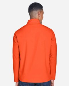 Team 365 TT80 Men’s Leader Soft Shell Jacket – Sport Orange (on model back)