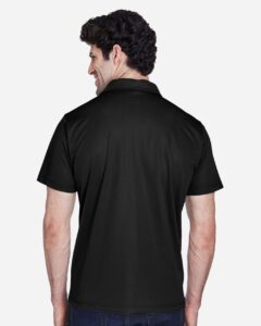 Team 365 TT21 Men’s Command Snag Protection Polo – Black (on model back)