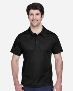 Team 365 TT21 Men’s Command Snag Protection Polo – Black (on model)