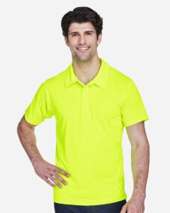 Team 365 TT21 Men’s Command Snag Protection Polo – Safety Yellow (on model)