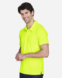 Team 365 TT21 Men’s Command Snag Protection Polo – Safety Yellow (on model side)