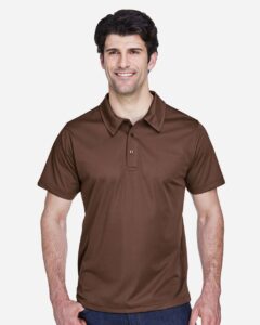 Team 365 TT21 Men’s Command Snag Protection Polo – Sport Dark Brown (on model)