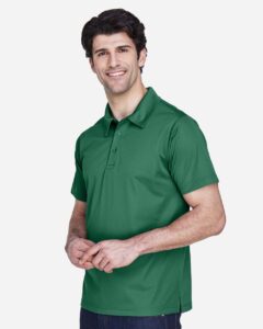Team 365 TT21 Men’s Command Snag Protection Polo – Sport Dark Green (on model side)