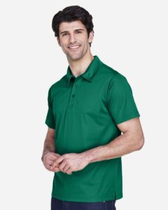 Team 365 TT21 Men’s Command Snag Protection Polo – Sport Forest (on model side)