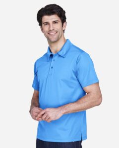 Team 365 TT21 Men’s Command Snag Protection Polo – Sport Light Blue (on model side)