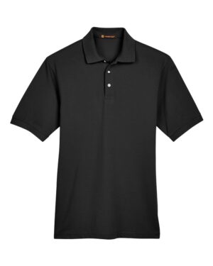 Harriton M265 Men’s Easy Blend™ Polo – Black