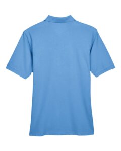 Harriton M265 Men’s Easy Blend™ Polo – Light College Blue (back)