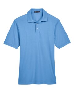 Harriton M265 Men’s Easy Blend™ Polo – Light College Blue