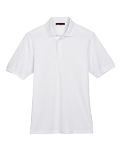 Harriton M265 Men’s Easy Blend™ Polo – White