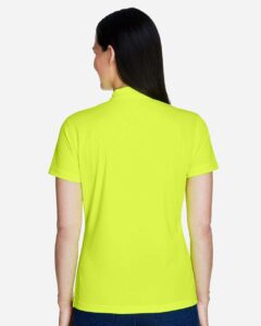 Team 365 TT21W Women’s Command Snag Protection Polo – Safety Yellow (on model back)