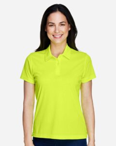 Team 365 TT21W Women’s Command Snag Protection Polo – Safety Yellow (on model)