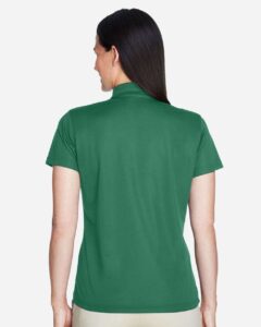 Team 365 TT21W Women’s Command Snag Protection Polo – Sport Dark Green (on model back)